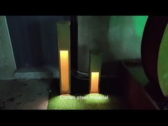 Rustik kırmızı Corten Çelik Dış Mekan Işıkları Kutusu Metal Dış Mekan Lambası 10Watt